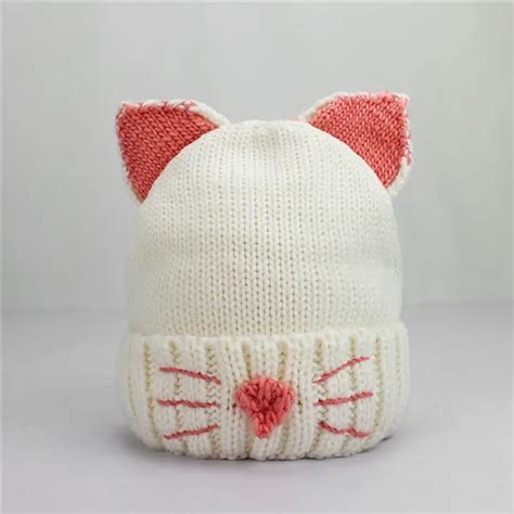 Aliexpress.com : Buy 2018 New Winter Cat Beanie Hat Women Sweet Cute Cat Ear Knitted Hats ...