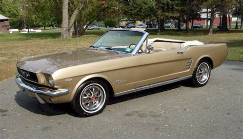 Gold ford mustang convertible