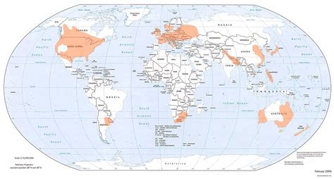 World Map showing tornado frequency. [2729x1465] : MapPorn