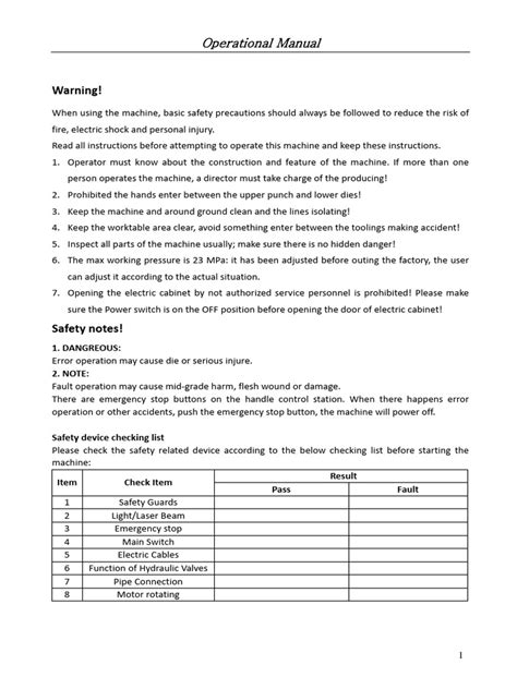 2 - KRRASS Press Brake Operation Manual | PDF