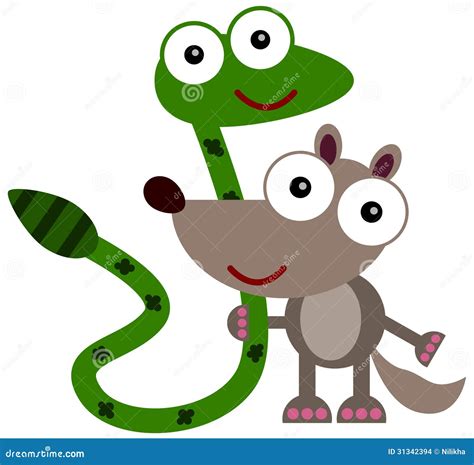 Mongoose S Enemy and Friend Stock Illustration - Illustration of mammal ...