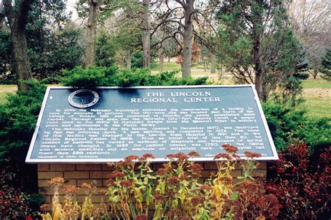 Nebraska Historical Marker: The Lincoln Regional Center - E Nebraska ...