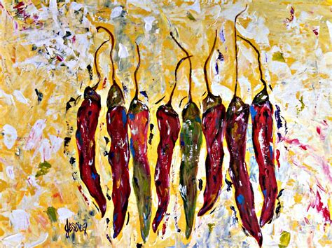 18x24 Original Hot Chili Pepper Painting