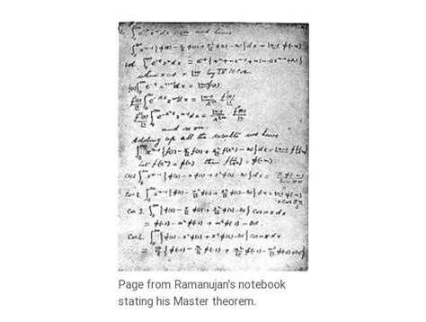 Srinivasa Ramanujan Theorems