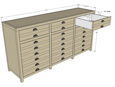 Printers Triple Console Cabinet | Ana White