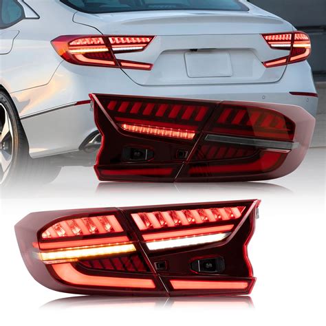 Buy VLAND Led Tail Lights Compatible with Honda Accord 10th Gen 2018-2022 Rear Lamps w/Scanning ...