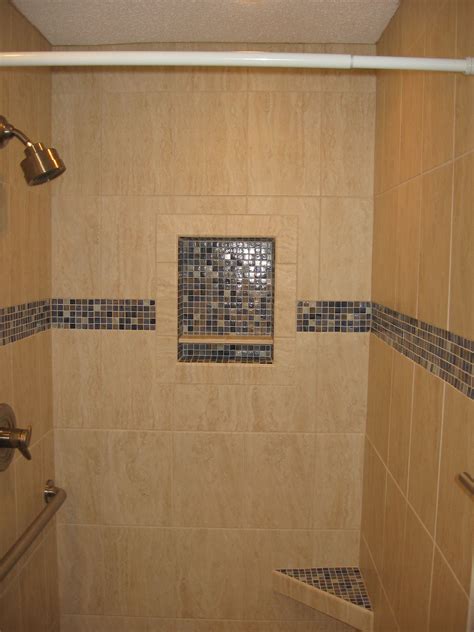 I like the idea of the contrasting master shower tiles | Master bath renovation, Master shower ...