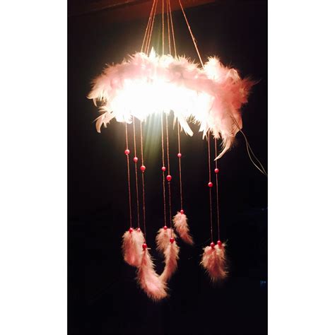 Pink cloud DreamCatcher with fairy lights – Giftlay India