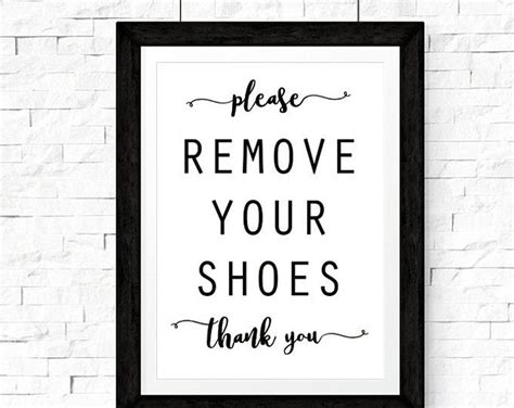 Please Remove Shoes Sign Printable