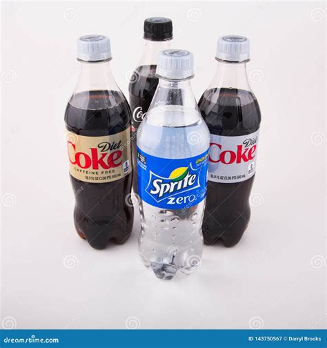 Diet Coke, Sprite, Coke Zero and Caffeine Free Coke Editorial Photography - Image of sweet ...