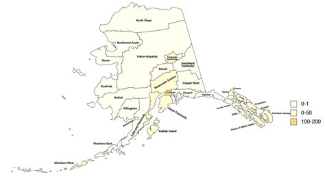 Population Density of Alaska (By Census Designated Area) : r/MapPorn