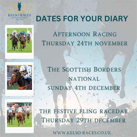 Our upcoming fixtures for your diaries.... - Kelso Racecourse