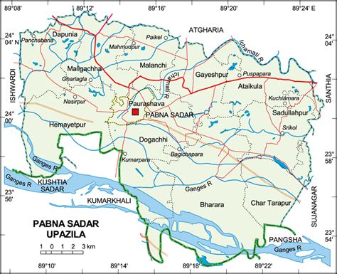 Pabna Bangladesh Map