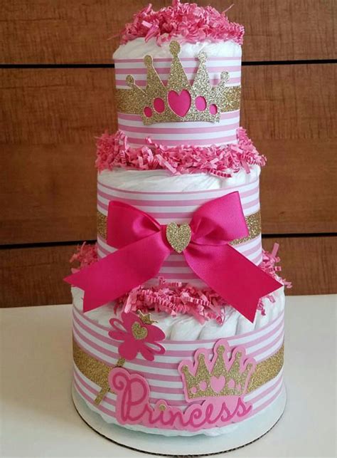 Princess Diaper Cake Little Princess Diaper Cake Tiara | Etsy | Baby ...