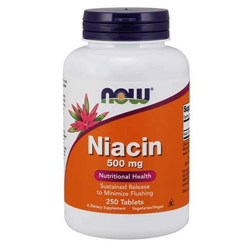 NOW Foods Niacin 500mg 250 Tablets - Life Nutrition Center