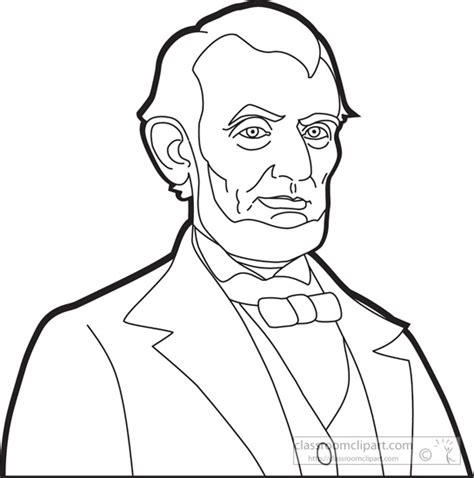 American Presidents Clipart- president-abraham-lincoln-outline-clipart - Classroom Clipart