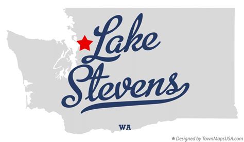 Map of Lake Stevens, WA, Washington