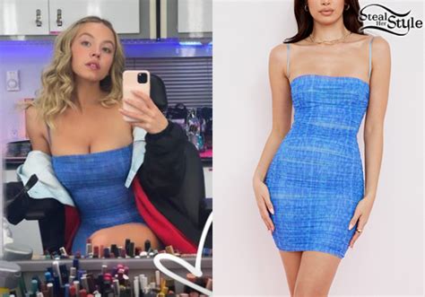 Sydney Sweeney: Blue Mini Dress | Steal Her Style