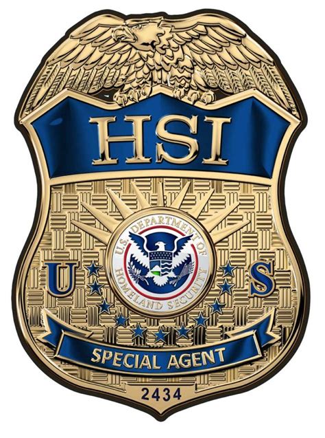 HOMELAND SECURITY INVESTIGATION SPECIAL AGENT BADGE all Metal Sign 13 ...