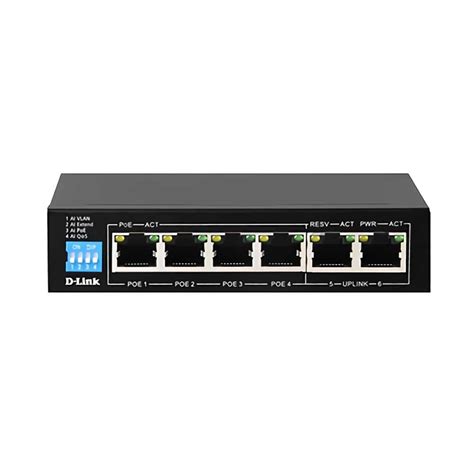 Daftar harga D-LINK Switch Hub Lan 4 Port 10/100Mbps PoE DES-F1006P-E ...