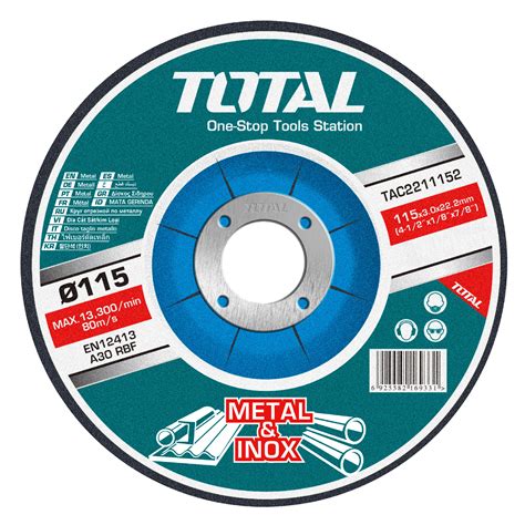 115mm x 3.0mm Cutting Disk for Metal - TOTAL Tools South Africa