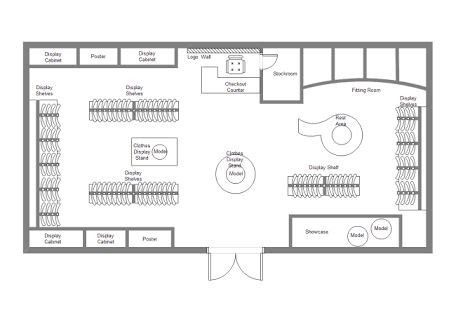 Image result for retail clothing store floor plan | Konsept mağaza ...