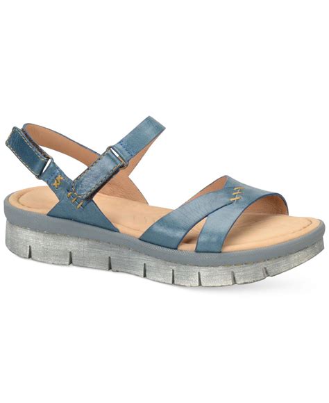 Born Piper Flat Sandals - Only At Macy'S in Blue | Lyst