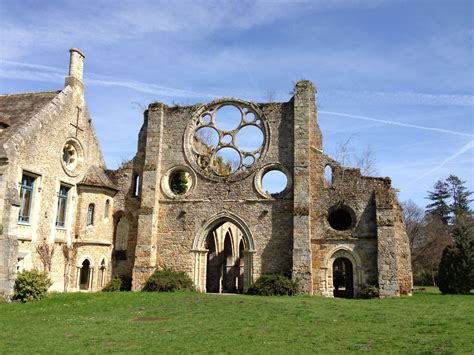 Vaux de Cernay Abbey, Old Ruins on a Sunny Day