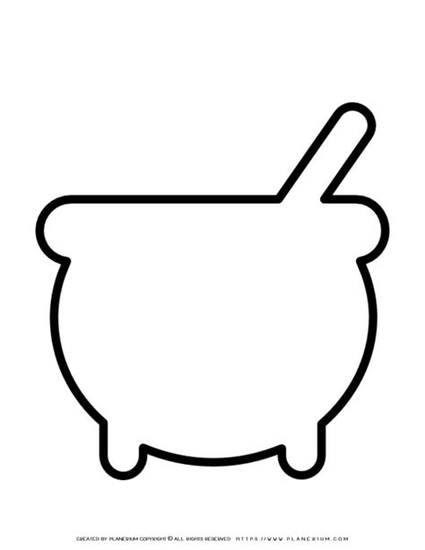 Free Cauldron Outline Template: Coloring, Crafts, and Decoration