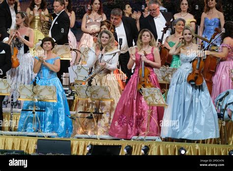 Madrid, Spain. 14th Mar, 2023. Members of the Johann Strauss-Andre Rieu Orchestra, performs ...