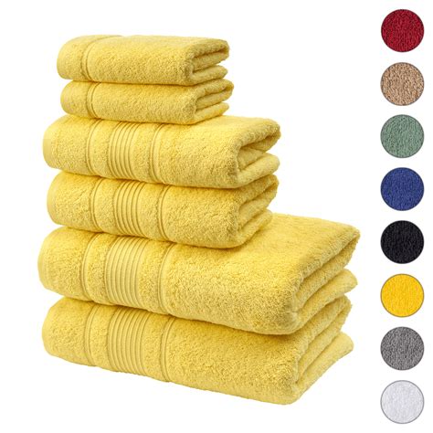 Qute Home Spa & Hotel Towels 6 Piece Towel Set, 2 Bath Towels, 2 Hand Towels, and 2 Washcloths ...