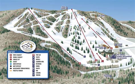 Pine Mountain Trail map - Freeride