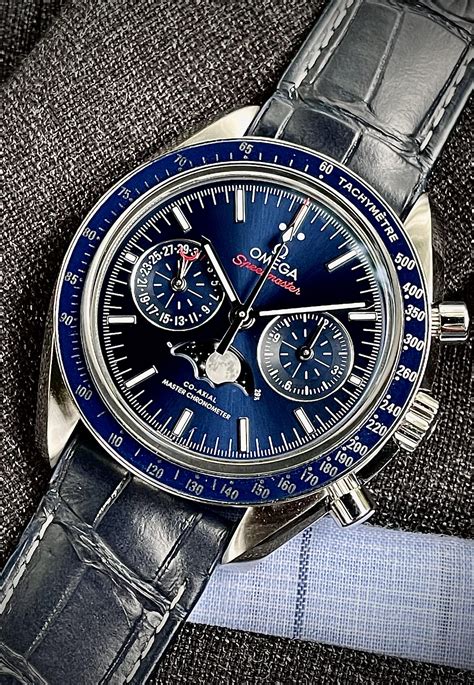 [WTS] Omega Speedmaster Moonphase with Blue Dial, Complete set, Ref ...