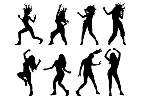 Set Of Zumba Silhouettes 127019 Vector Art at Vecteezy