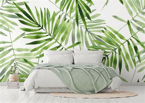 Famous Palm Leaf Wallpaper Bedroom References