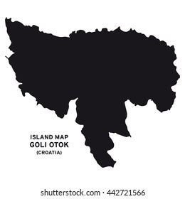 Island Map Goli Otok Croatia Stock Vector (Royalty Free) 442721566 ...