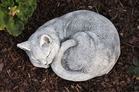 Cat Sculpture Sleeping Cat Statue - Etsy