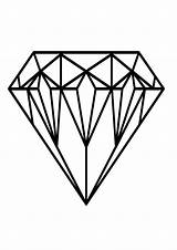 Diamond Coloring Page For Kids sketch template