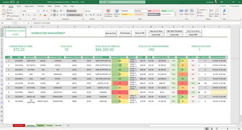 Warehouse Rack Layout Excel Template