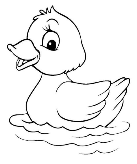 free duck coloring page for kids (18) | Cartoon coloring pages ...