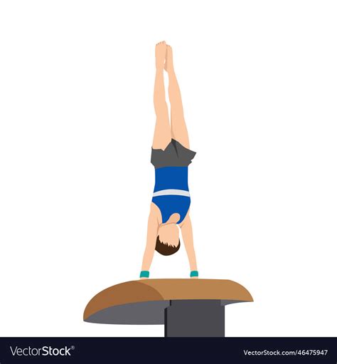 Artistic gymnastics vault athletes sportsman Vector Image