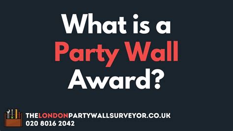 What is a Party Wall Award? - YouTube