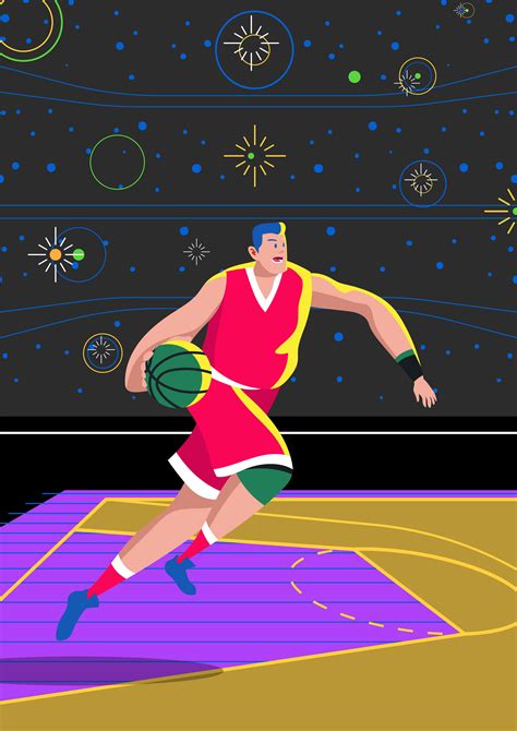 Basketball Dribble Run 259307 Vector Art at Vecteezy