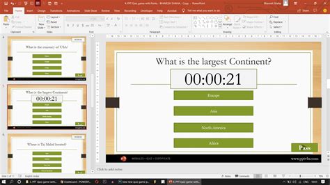 PowerPoint Quiz Game with Timer using VBA - Free Template