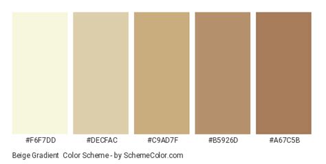 Beige Gradient Color Scheme » Beige » SchemeColor.com