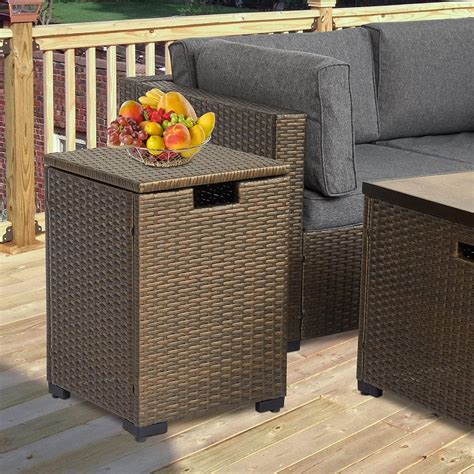 Kinsunny Rattan Propane Tank Holder Outdoor Hideaway India | Ubuy