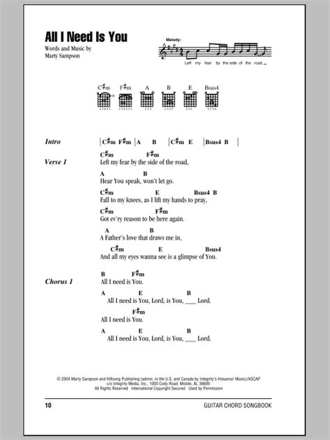 All I Need Is You by Hillsong United - Guitar Chords/Lyrics - Guitar ...