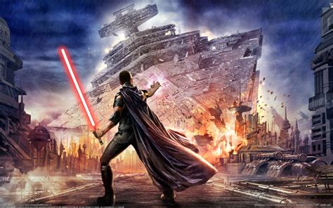 Star Wars, 1080P, Galen Marek, Lightsaber, Star Destroyer, video games ...