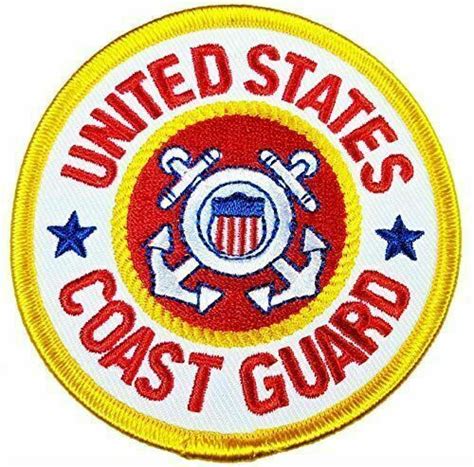 US Coast Guard Flag Patch, Coast Guard Embroidered Flag Patch Diameter ...