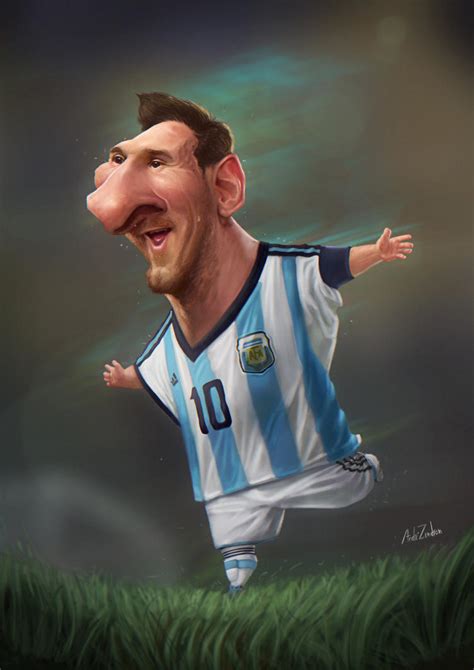 Messi Caricature by AZendron on DeviantArt